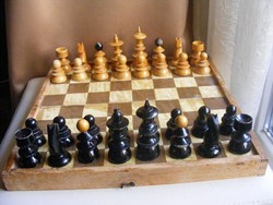 régi fa sakk készlet