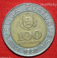 100 Escudos - Portugália - 1991.