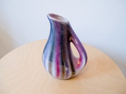 Retro csíkos iparművész kerámia váza