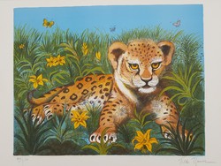 Francia művész: Tilda Kölyök leopárd