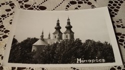 Fekete-fehér képeslap: Máriapócs, templom