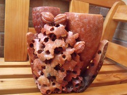 Antique carved pumice vase