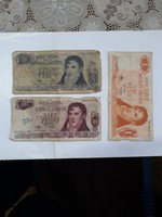 Argentin 1, 5 és 10 peso