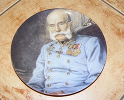 Ferenc József porcelán falitányér