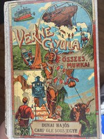 Verne Gyula összes munkái/Dunai Hajós/1917/ Camp Ole sorsjegye.Aranyozott,színezett kötéstábla!