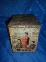 antik teás doboz fémdoboz