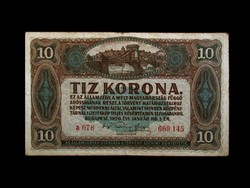 EGY SZÉP 10 KORONÁS - PIROS SZÁMOZÁSSAL - 1920