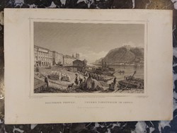L. Rohbock - ALDUNASOR Pesten - J.M. Kolb - acélmetszet - 19. század