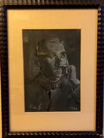 Kiss József 1932. (Kecskeméti Művésztelep alapítója) 16x23 cm-es  "Hadnagy"