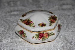 Fedeles porcelán doboz- Royal Albert Old Country Roses