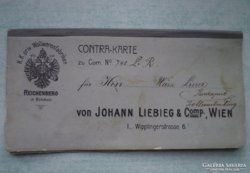 Johann Liebieg szövet minta lap,- 19.szd.