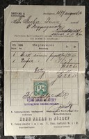 1897 - Szállító-jegy Stieber Irmának - Kohn Jakab és József 