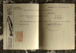 1939 - Számla - Hoepfnerné és Tsa - csipkés boltja - Hoepfnerné aláírás