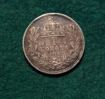 Nagyon szép  ezüst 1 Korona 1915 KB, 5 g. /2