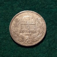 Nagyon szép  ezüst 1 Korona 1915 KB, 5 g. /2