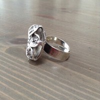 Régi kézműves design Theresia svéd ezüst gyűrű