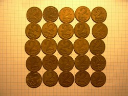 2 Forint 1970-80-as évek vegyesen 25 darab !!