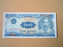 VIETNAM 5000 DONG 1991 HAJTATLAN
