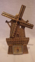 Iparművész fémműves réz malom Balaton dísztágy Thermometer