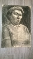 Barcsay Jenő szignós női portré.