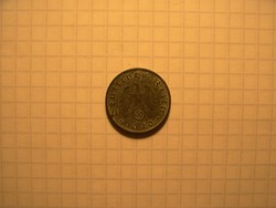 Horogkeresztes érme 10 Pfennig 1940 "B"!!