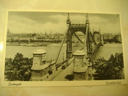 BUDAPEST Erzsébet-híd, Gárdony és Fenyvesi Budapest, VII., Kertész u. 43.  postatiszta képeslap, szé