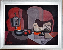 TÓTH László (1926- ) festmény, 77 x 97 cm, o.v., jbl. Tóth