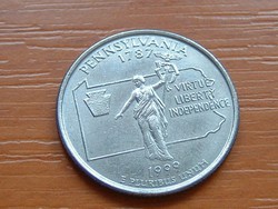 USA 25 CENT 1/4 DOLLÁR QUARTER 1999 D,PENNSYLVANIA  S+V