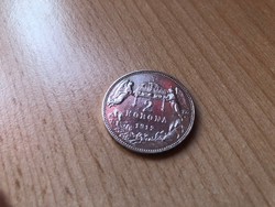 1912 ezüst magyar 2 korona ,kersett érme