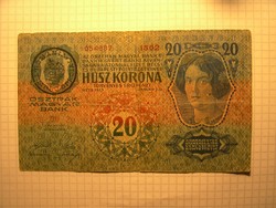 20 korona 1913 Románia bélyegzős!!