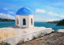 Greek coasts - oil painting