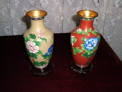 Antik – cloisonne – rekeszzománc technikával készült vázák