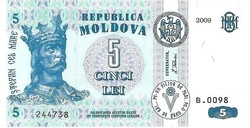 Moldova 5 Lei 2009 UNC