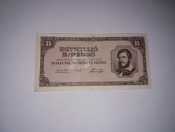 Egymillió B.-Pengő 1946-os széptartású ropogós  bankjegy !