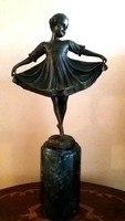 Art Deco Bronze Small Plaster: Small Ballerina