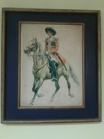 Kozák lovas katona az 1800-as években, falikép
