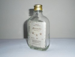 Retro Brandy Kommersz lapos üveg palack laposüveg - Palackozó ABSZINT Újfehértó - 1990-es évből