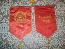 Retro szocialista brigád zászló - két darab