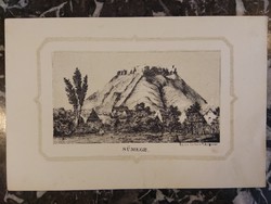 Sümegh - litográfia - kőrajz - 19. század