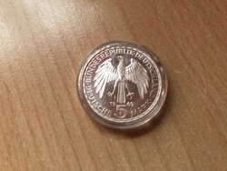 1969 ezüst 5 márka,kapszulában 11,2 gramm 0,625