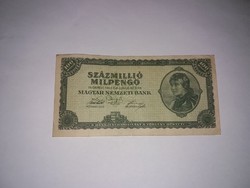 Százmillió Milpengő 1946-os  , szép állapotú bankjegy !