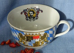 Seltmann Weiden óriás König Ludwig II. bögre, csésze, gyűjtői 