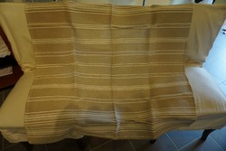 Hevesi beige, white tablecloth, Hungarian tablecloth for sale