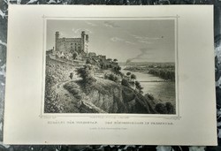 L. Rohbock - Királyi vár Pozsonyban - J. Umbach - acélmetszet - 19. század