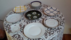 Régi porcelán és kerámia kis tányérok (Zsolnay, Bavaria, Thun, Gránit, ill. név nélküliek