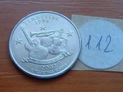 USA 1/4 DOLLÁR QUARTER 25 CENT TENNESSEE 2002 D  112.