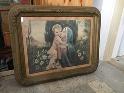 Gyönyörű hibátlan antik Bieder blondel keret,tükör keret,loft,vintage