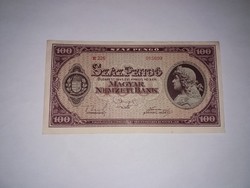 100  Pengő 1945-ös  ,szépállapotú hajtatlan  bankjegy !