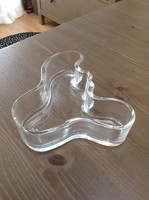 Régi finn Iittala Alvar Aalto üveg tálka