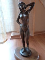 Női akt szobor  BRONZ  30 cm